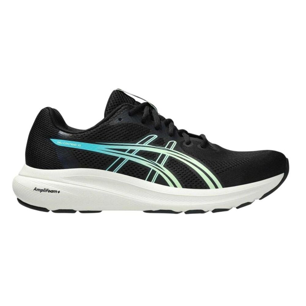 Asics Mens Contend 10 Cushioned Sneakers / Black/Yellow